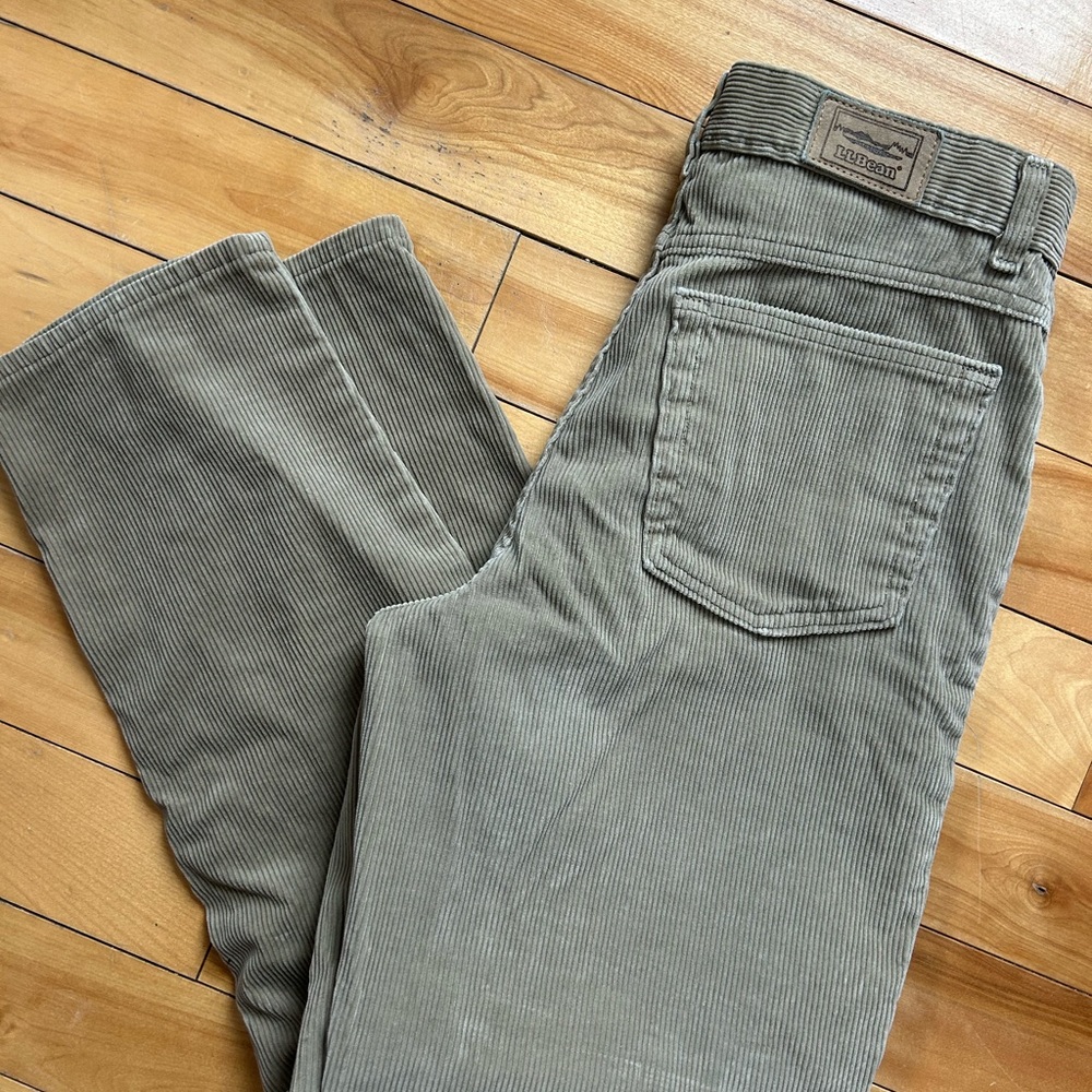 L.L. Bean Tan Corduroy Straight-Leg Pants